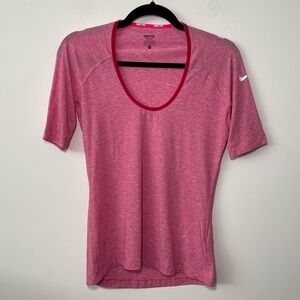Nike Pro Women's hot pink Active wear dri-fit sporty athletic t-shirt in size M
